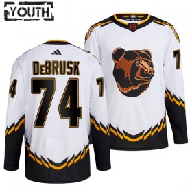 Boston Bruins Jake Debrusk 74 Adidas 2022-23 Reverse Retro 2.0 Weiss Trikot Authentic - Kinder